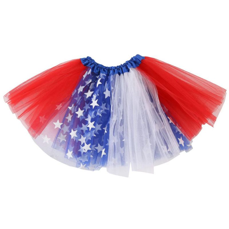 Falda Tutu DMLBC 4 de julio rojo blanco y azul