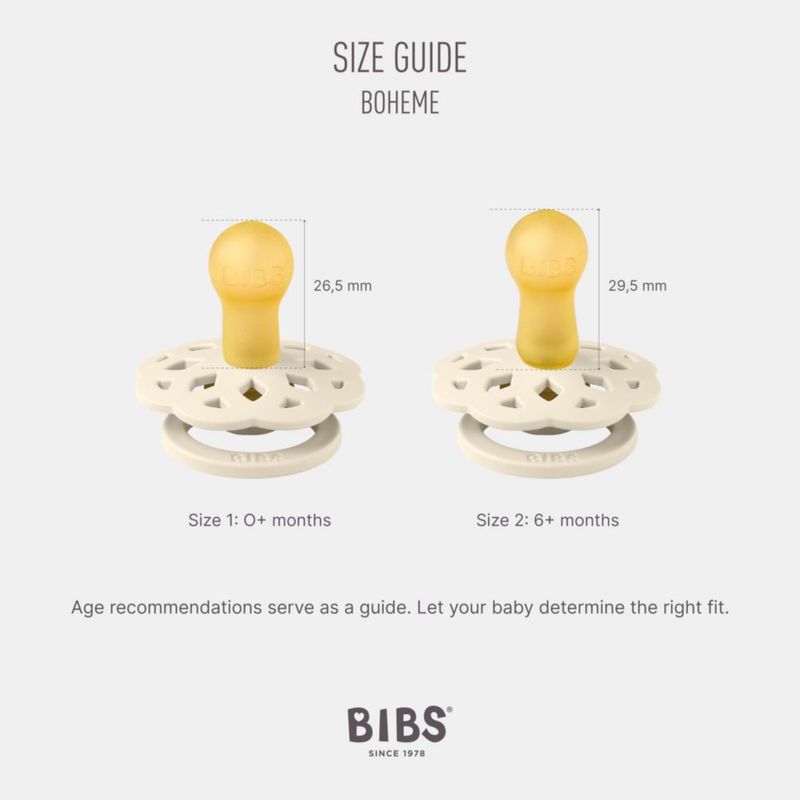 Chupetes Bibs Boheme 0-6 meses paquete de 4 color lila polvo
