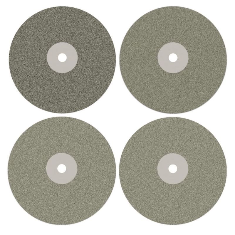 Rueda Abrasiva DZQ 15 cm x 13 cm - Set de 4 Discos de Diamante (grano 60 80 100 120)