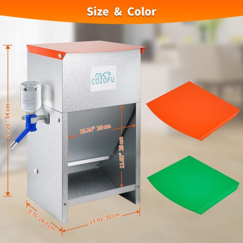 Alimentador automático para perros COZOFU 11 kg de acero galvanizado