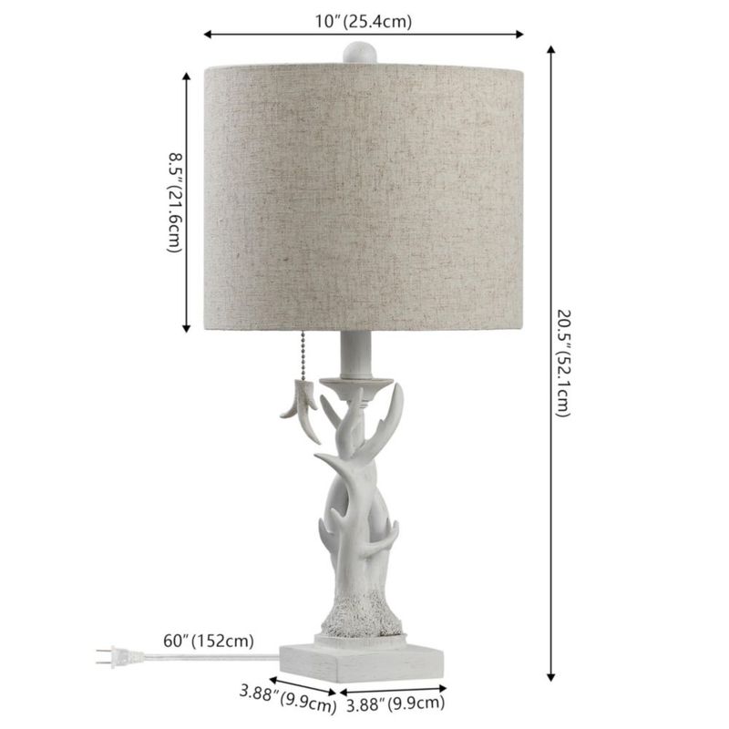 Lámpara de mesa JONATHAN Y 52 cm blanco antiguo