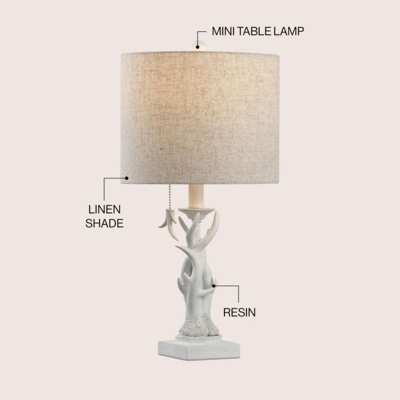 Lámpara de mesa JONATHAN Y 52 cm blanco antiguo