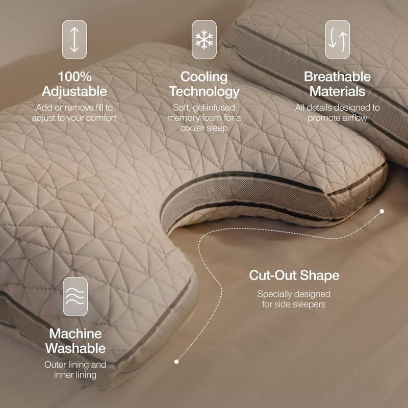 Almohada ajustable refrescante para dormir de lado Coop Home Goods Eden