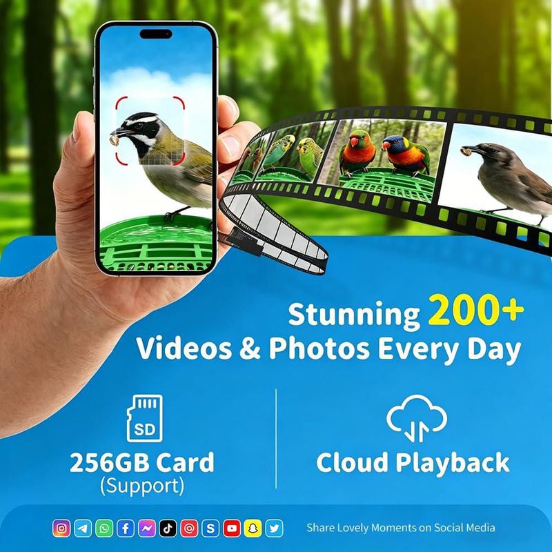Comedero para Pájaros FreeKoala 4K IA con Energía Solar IP66