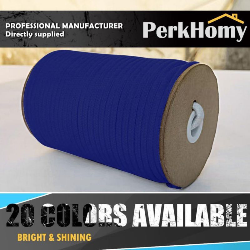Cuerda PH PERKHOMY 61 m Algodón 5 mm Trenzado Diamante Azul