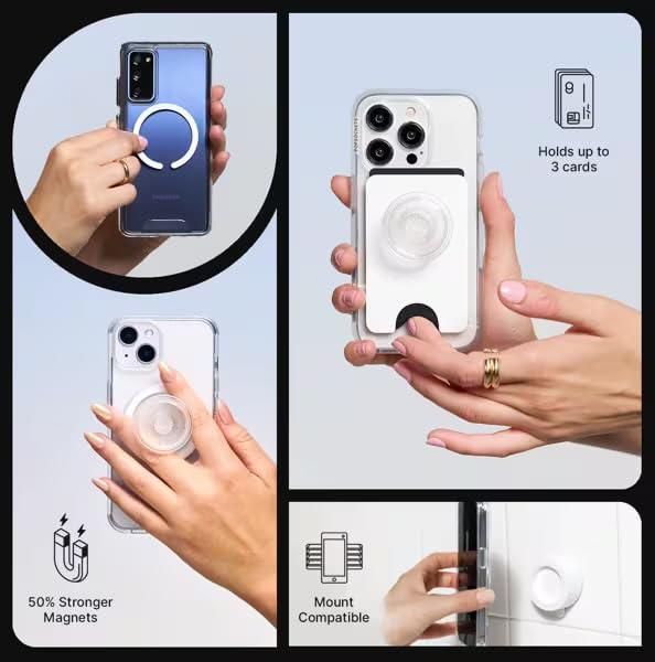 Agarre para teléfono PopSockets MagSafe color Latte