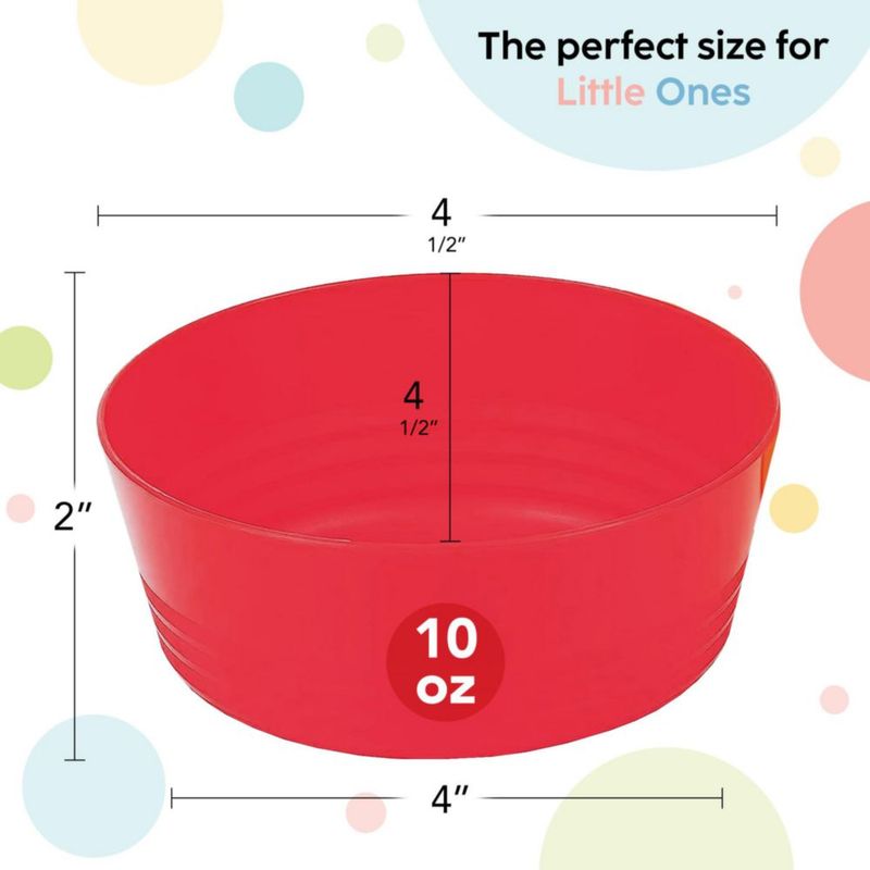 Tazones PLASKIDY pack de 6 - 283 ml libres de BPA y aptos para microondas