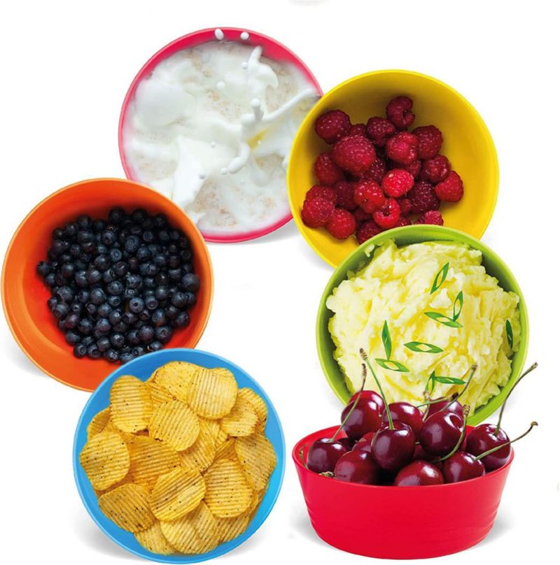 Tazones PLASKIDY pack de 6 - 283 ml libres de BPA y aptos para microondas
