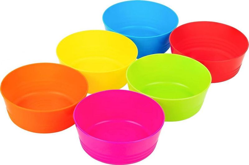 Tazones PLASKIDY pack de 6 - 283 ml libres de BPA y aptos para microondas