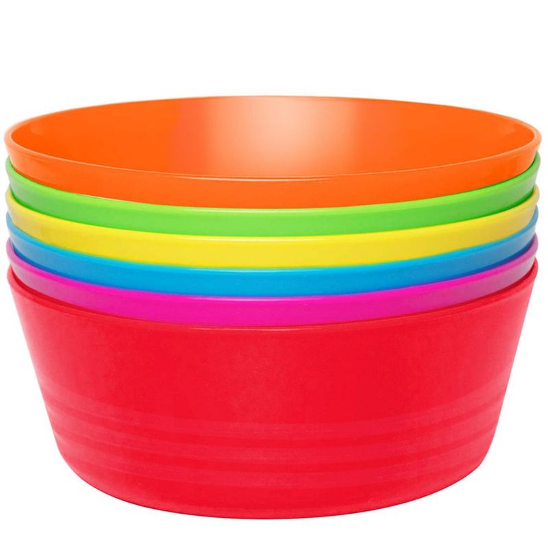 Tazones PLASKIDY pack de 6 - 283 ml libres de BPA y aptos para microondas