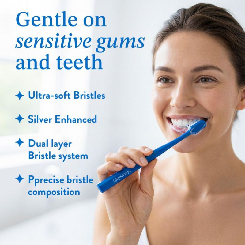 Cepillo de dientes Mouthology Nano Silver Ultra Soft Azul