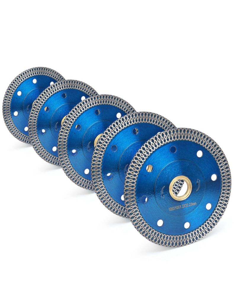 Hoja de sierra OSECH 10 cm 5 piezas Turbo para porcelanato Seco/Húmedo