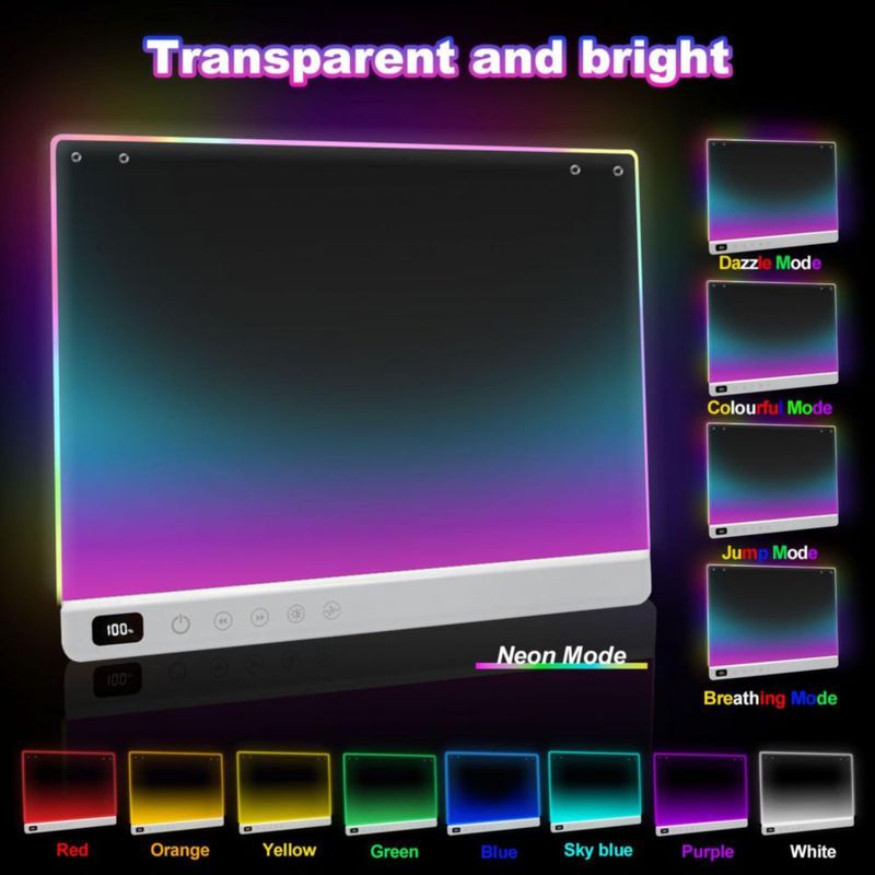 Tablero de Dibujo LED Recargable Cosmody 13x10 cm Azul