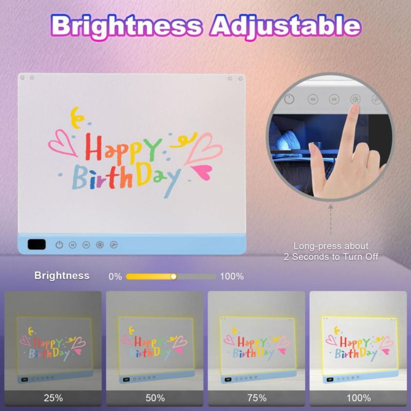 Tablero de Dibujo LED Recargable Cosmody 13x10 cm Azul