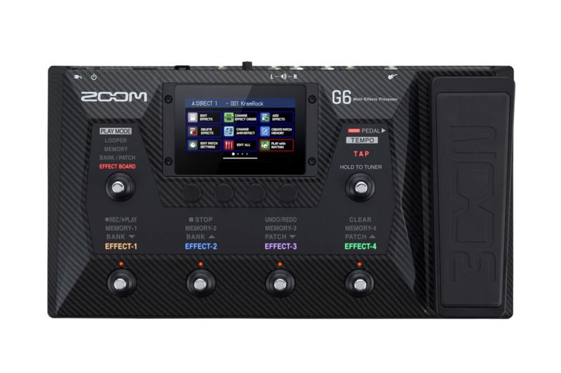 Procesador multiefectos para guitarra Zoom G6 con pedal de expresión
