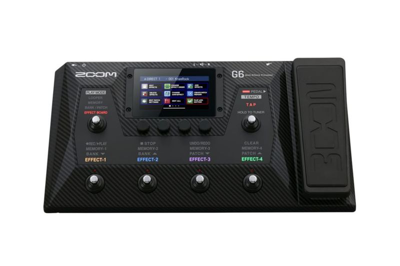 Procesador multiefectos para guitarra Zoom G6 con pedal de expresión