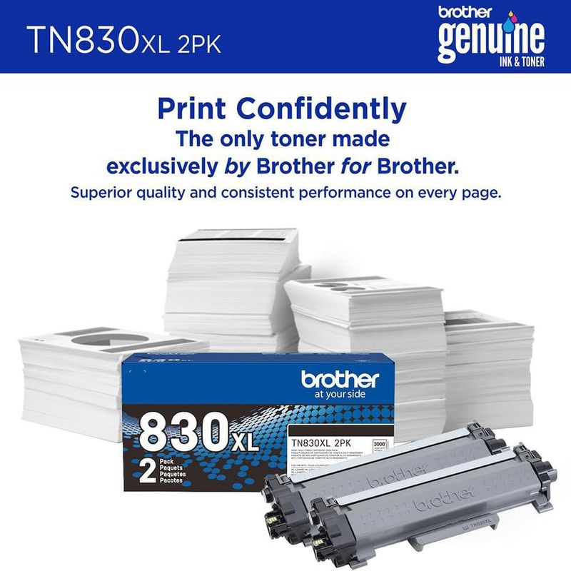 Tóner Brother TN830XL 2PK Negro de alto rendimiento