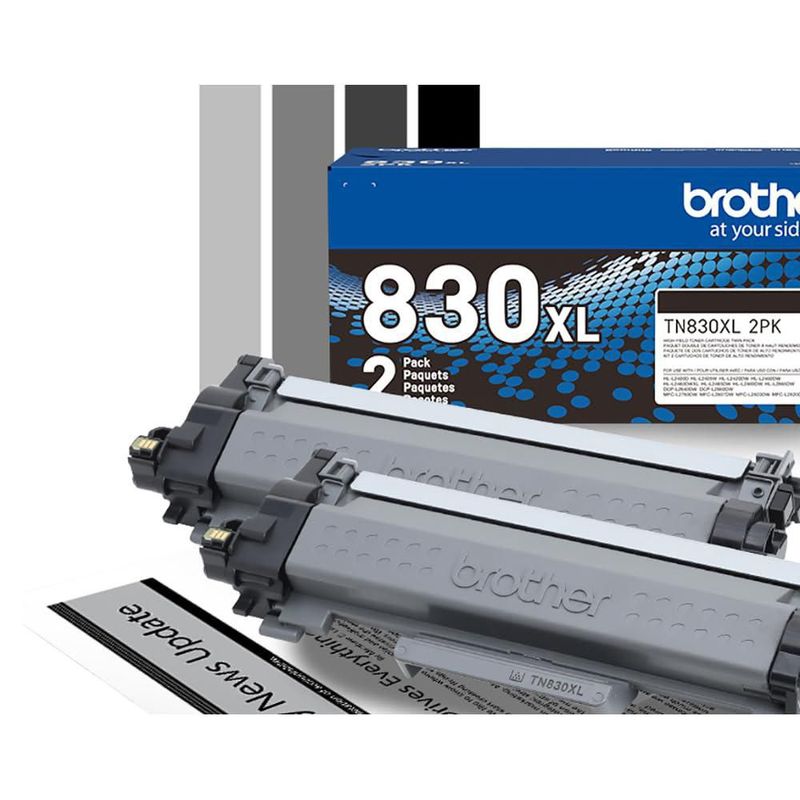 Tóner Brother TN830XL 2PK Negro de alto rendimiento
