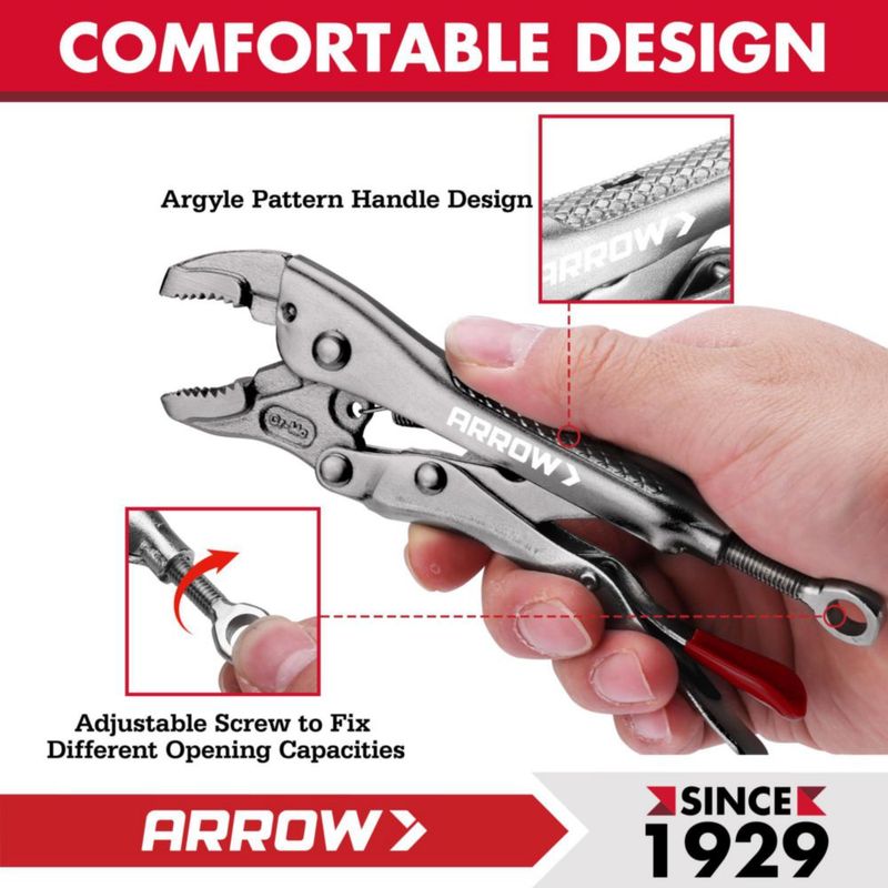 Alicates de bloqueo Arrow Fastener con extractor de tornillos de 13 cm