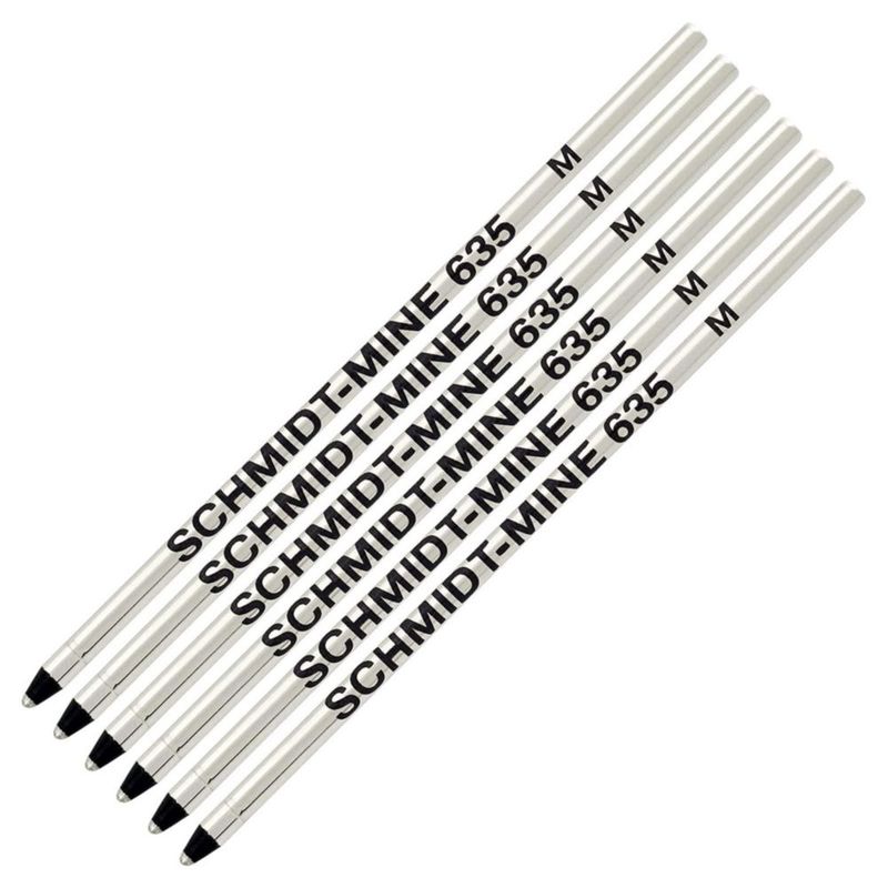Recarga de bolígrafo SCHMIDT 635 Mini Ball paquete de 5 tinta negra