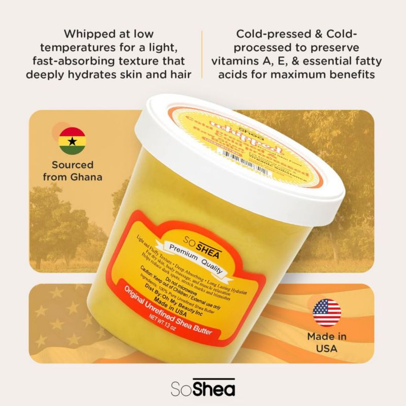 Hidratante Corporal SoShea Manteca de Karité Batida con Cúrcuma 326 ml