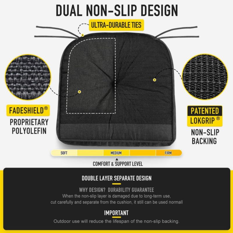 Almohada SUNROX 71 cm/46 cm Conjunto de Cojines para Silla Mecedora