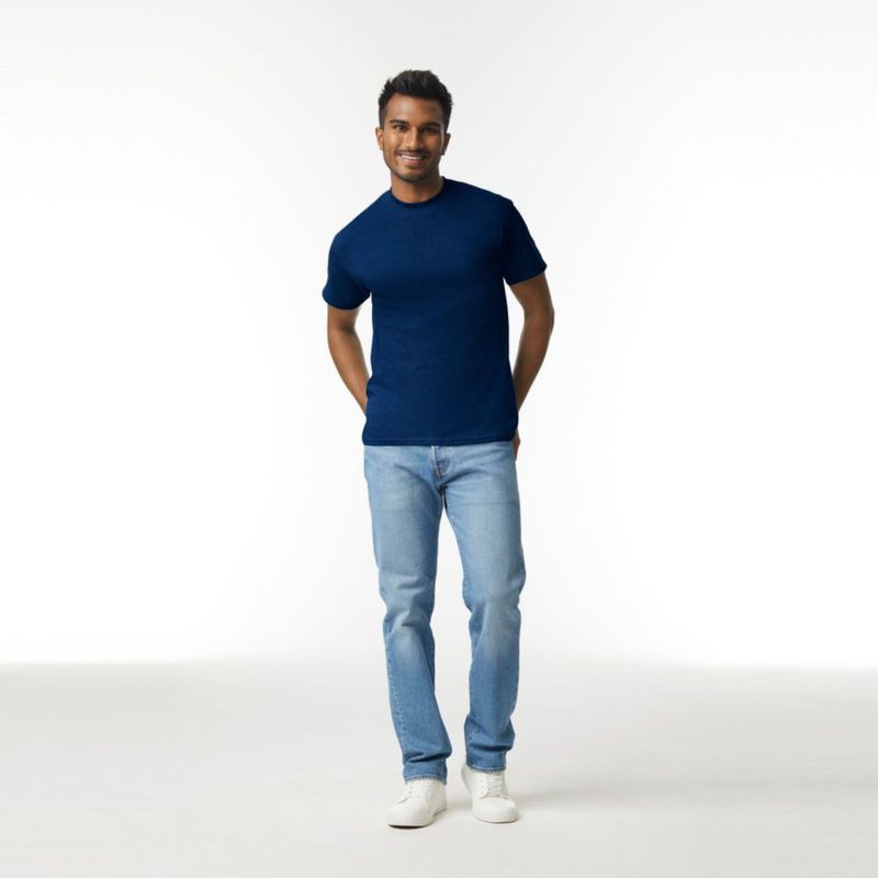 Camiseta Gildan G2000 Azul Marino Pack de 10 Talla Grande