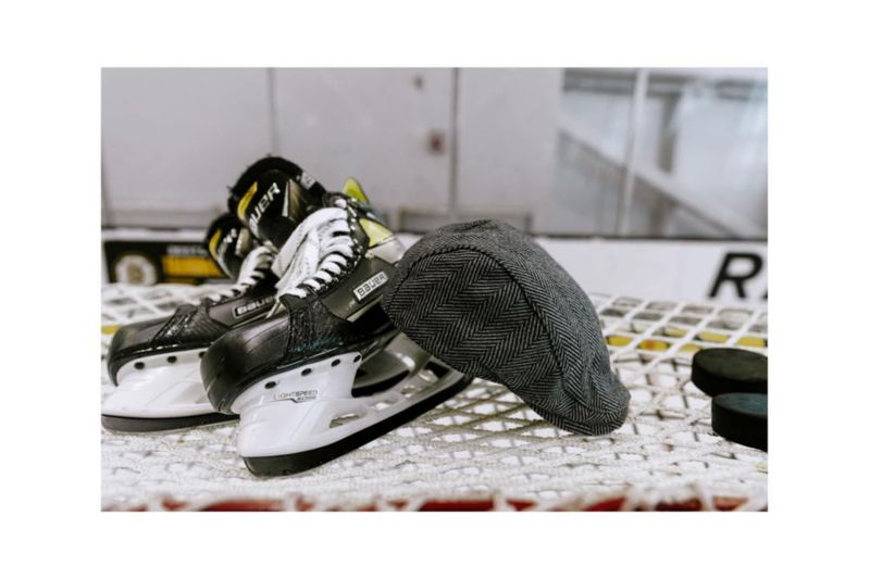 Gorra plana Boston Scally Co. Original mezcla de lana gris espiga