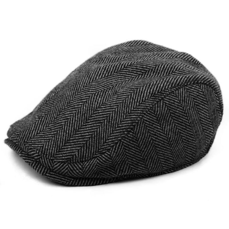 Gorra plana Boston Scally Co. Original mezcla de lana gris espiga
