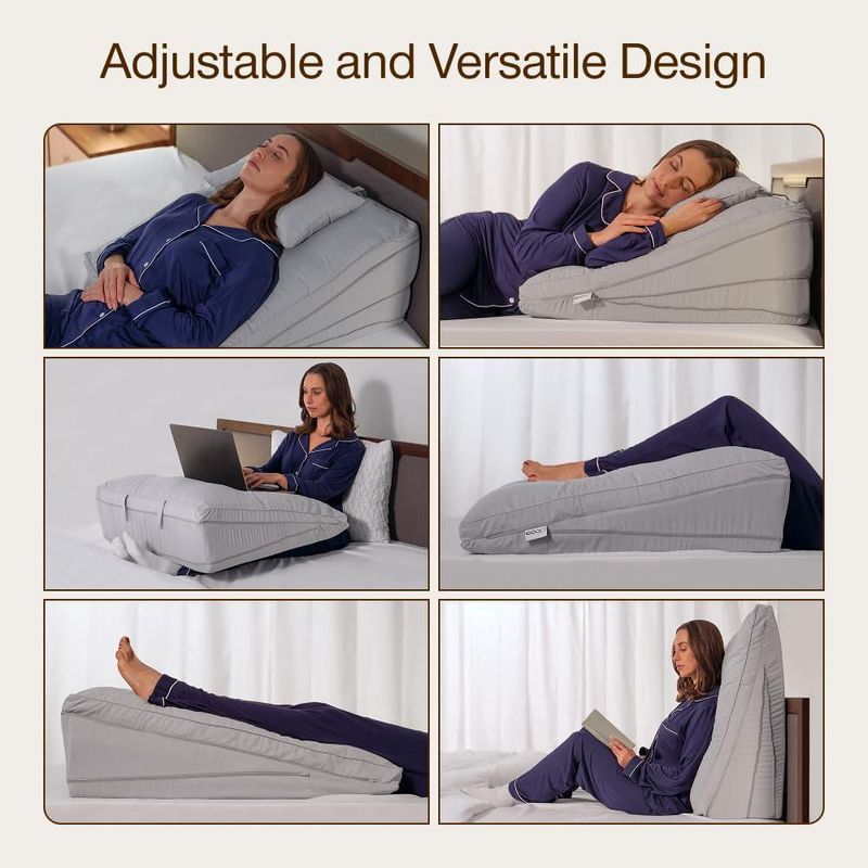 Almohada Cuña Ajustable de Espuma de Memoria – Coop Home Goods