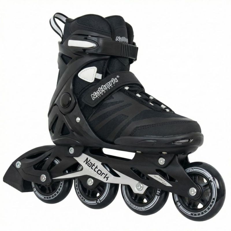 Patines en línea Nattork talla 12 negro de malla