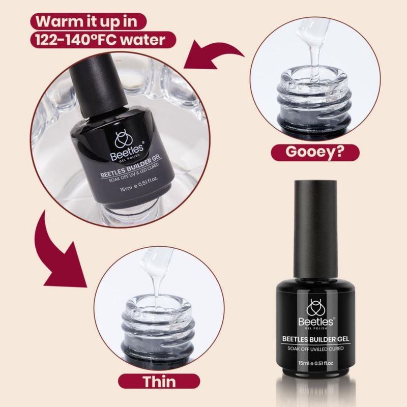 Gel Constructor beetles Gel Polish 15 ml Rojo 8 en 1