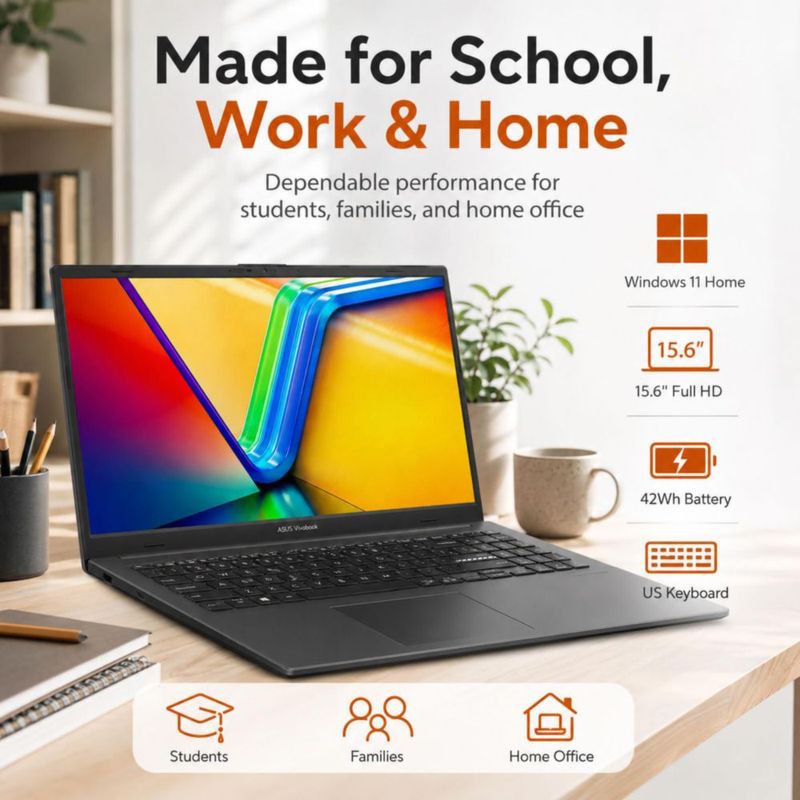 Portátil ASUS Vivobook Go 156" Ryzen 5 8 GB 1 TB SSD