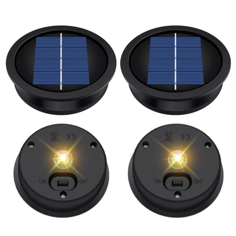 Panel Solar Daknswte 8 cm - Pack de 4 Tapa de Reemplazo
