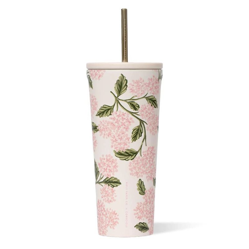 Vaso térmico con pajilla Corkcicle 680 ml Rosa Hortensia