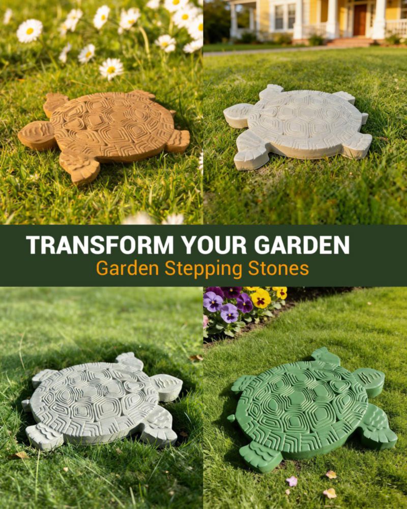 Molde para Piedras de Paso ATHYSLU Forma de Tortuga (Concreto)
