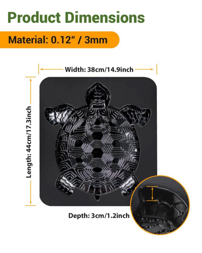 Molde para Piedras de Paso ATHYSLU Forma de Tortuga (Concreto)