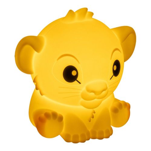 Lámpara de Silicona SquishyGlo Simba de El Rey León Producto Oficial con Licencia Disney para Niños y Adolescentes Sin Cables y Recargable Decoración