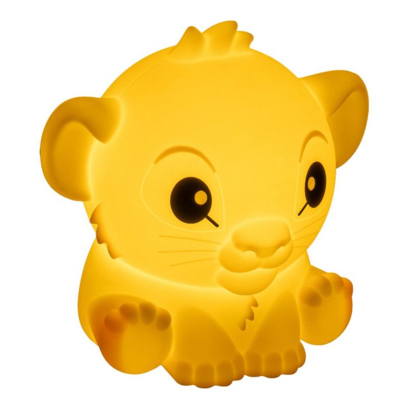 Lámpara de Silicona SquishyGlo Simba de El Rey León Producto Oficial con Licencia Disney para Niños y Adolescentes Sin Cables y Recargable Decoración