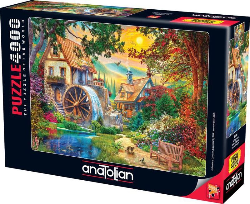 Rompecabezas Anatolian 4000 piezas Molino de Agua al Atardecer 96x132 cm