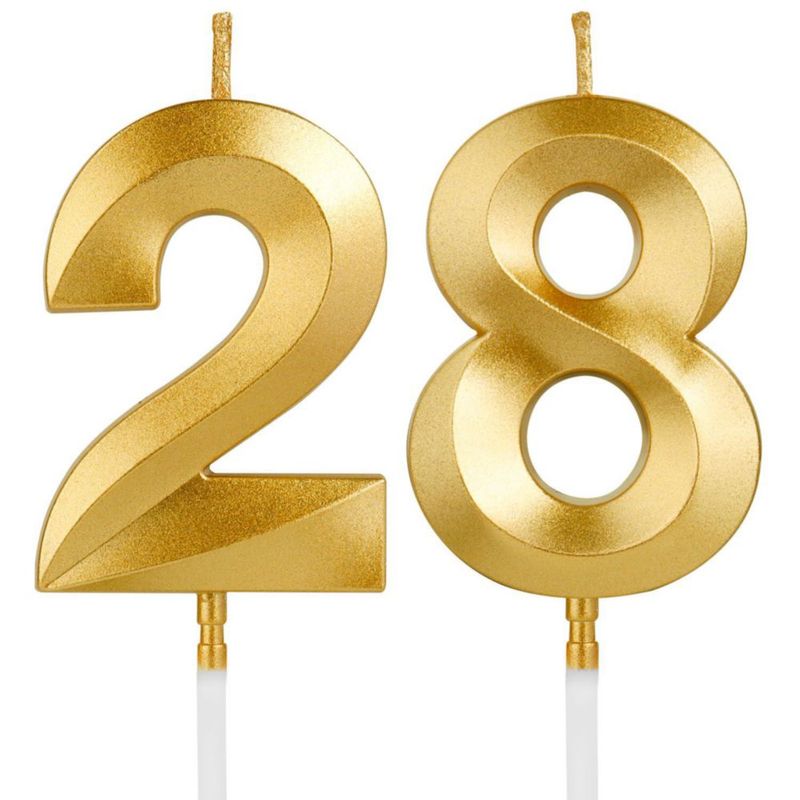 Velas de Cumpleaños AndiluluBear 5 cm Oro Champán 28