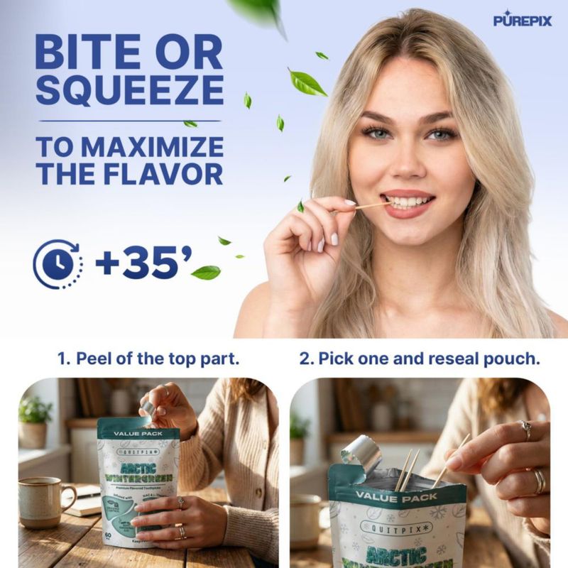 Palillos QuitPix Saborizados Pack de 4 (240 unidades) Veganos