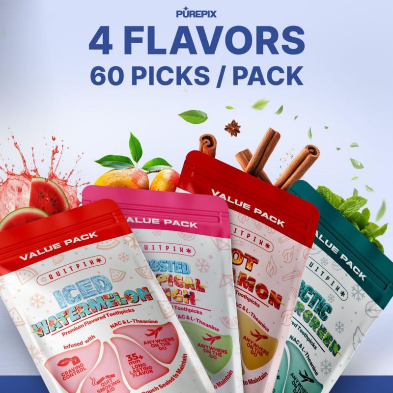 Palillos QuitPix Saborizados Pack de 4 (240 unidades) Veganos