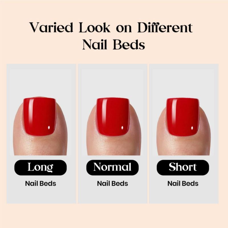 Uñas postizas para pies Beetles Gel Polish 150 piezas - Rojo