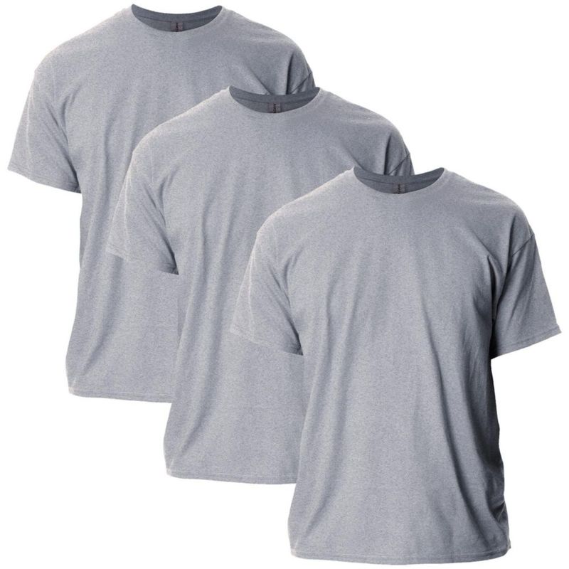 Camiseta Gildan G2000 Gris Deportivo Pack de 3 - Talla S