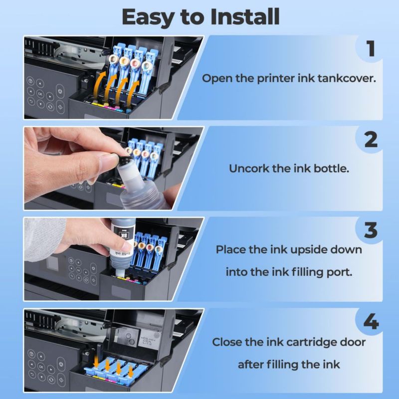Recargas de tinta Trokliey 10 unidades ET-2850 ET-2760 ET-3850