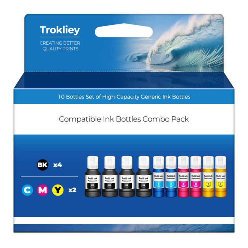Recargas de tinta Trokliey 10 unidades ET-2850 ET-2760 ET-3850