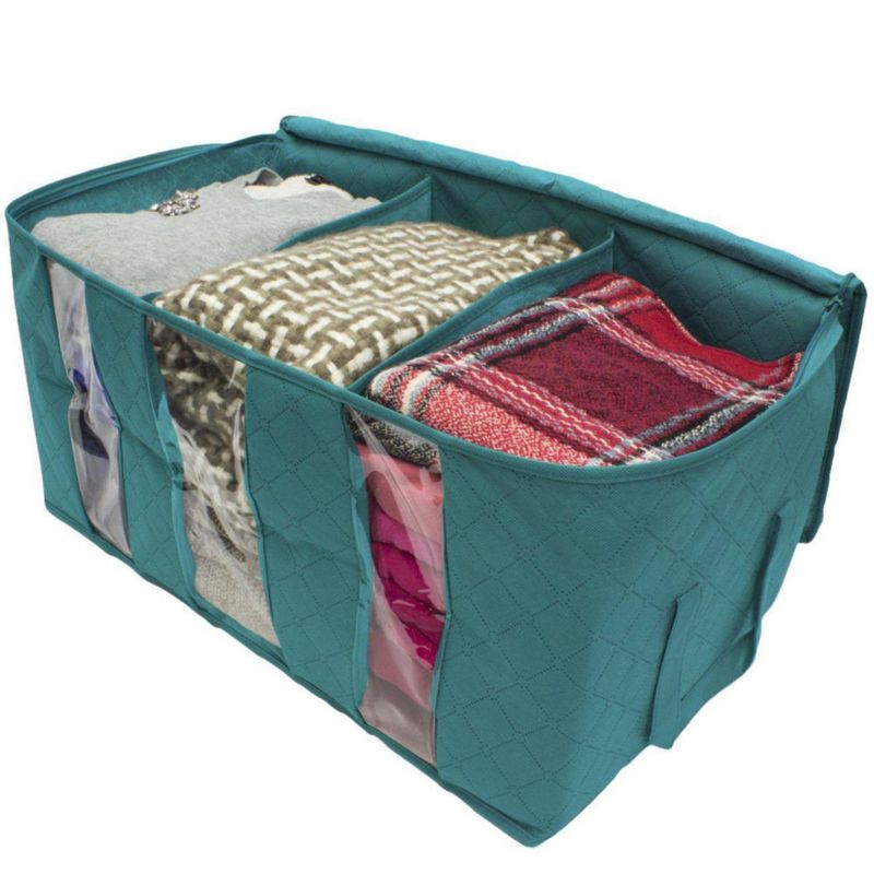 Bolsa de almacenamiento Sorbus plegable de 3 secciones – Pack de 2