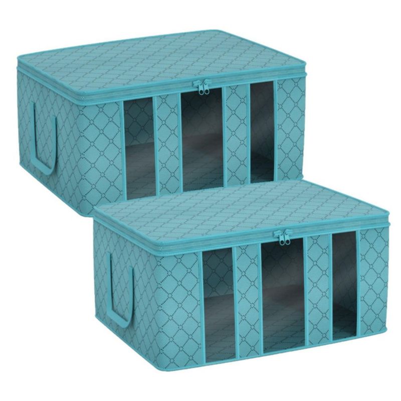 Bolsa de almacenamiento Sorbus plegable de 3 secciones – Pack de 2
