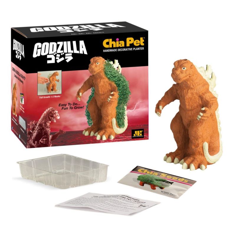 Planter Chia Pet Godzilla con paquete de semillas Fun Grow